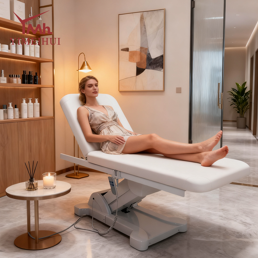 Examination Bed Medical - Salon Furniture Height Adjustable Facial Treatment